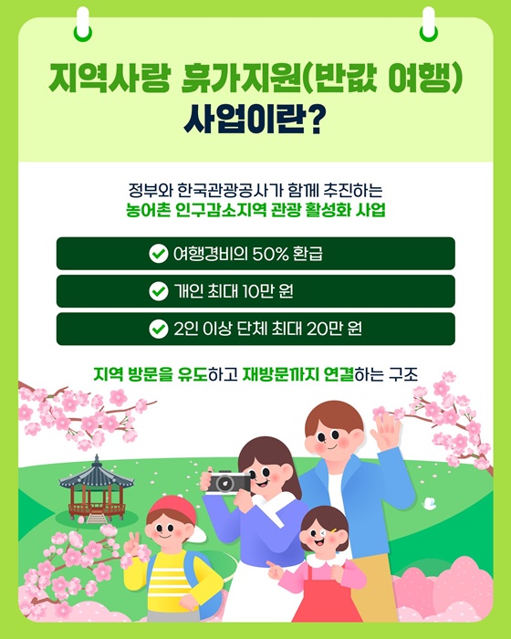 2026 반값 여행 신청 방법 여행경비 50% 환급 참여 지역까지 확인하세요