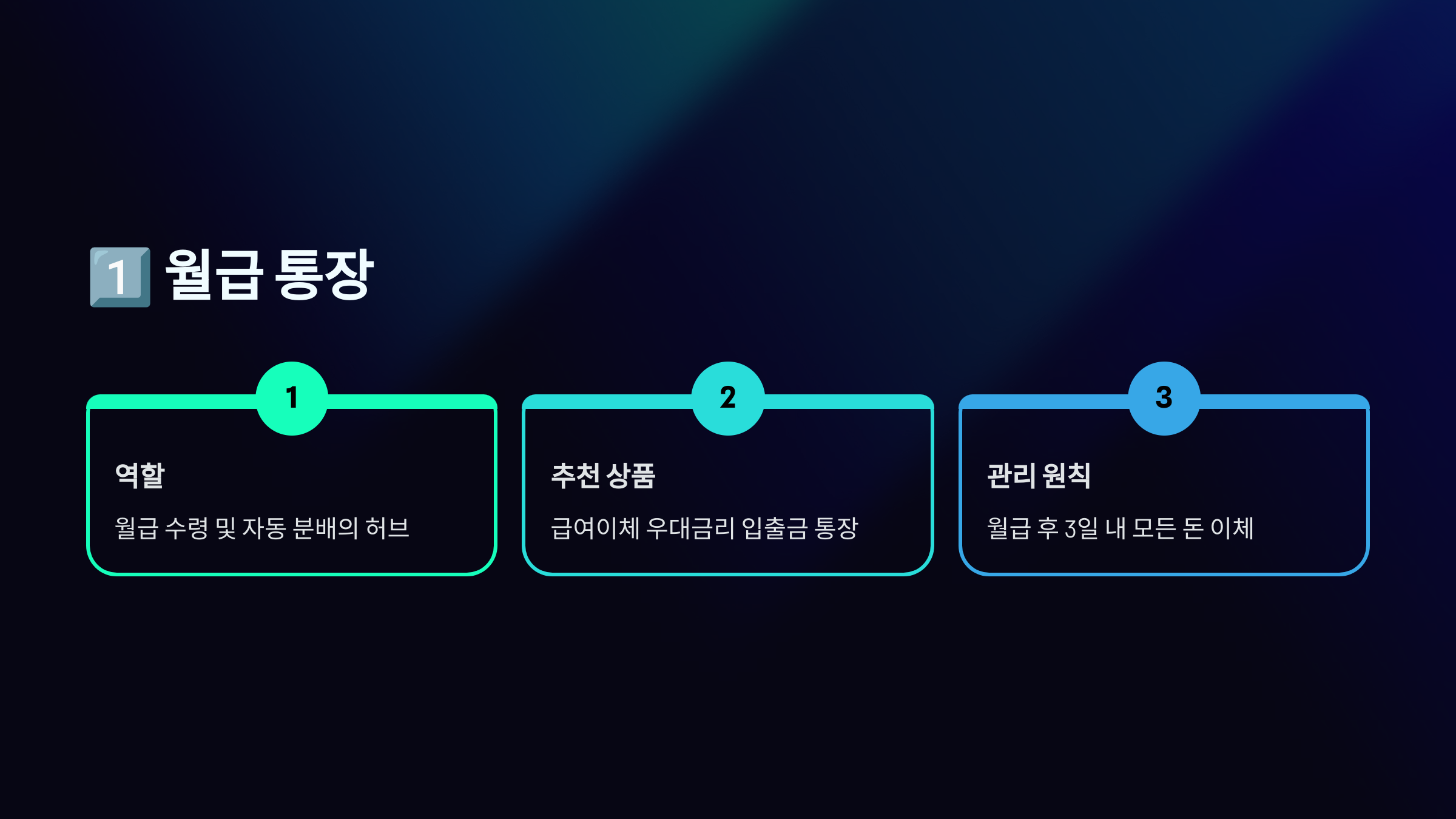 통장 자동화 월급 통장