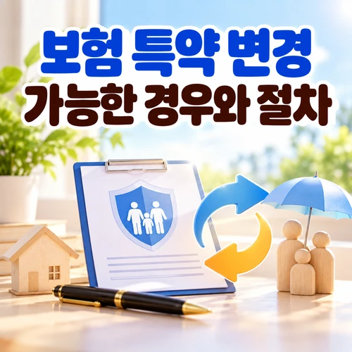 보험 특약 변경 가능한 경우와 절차