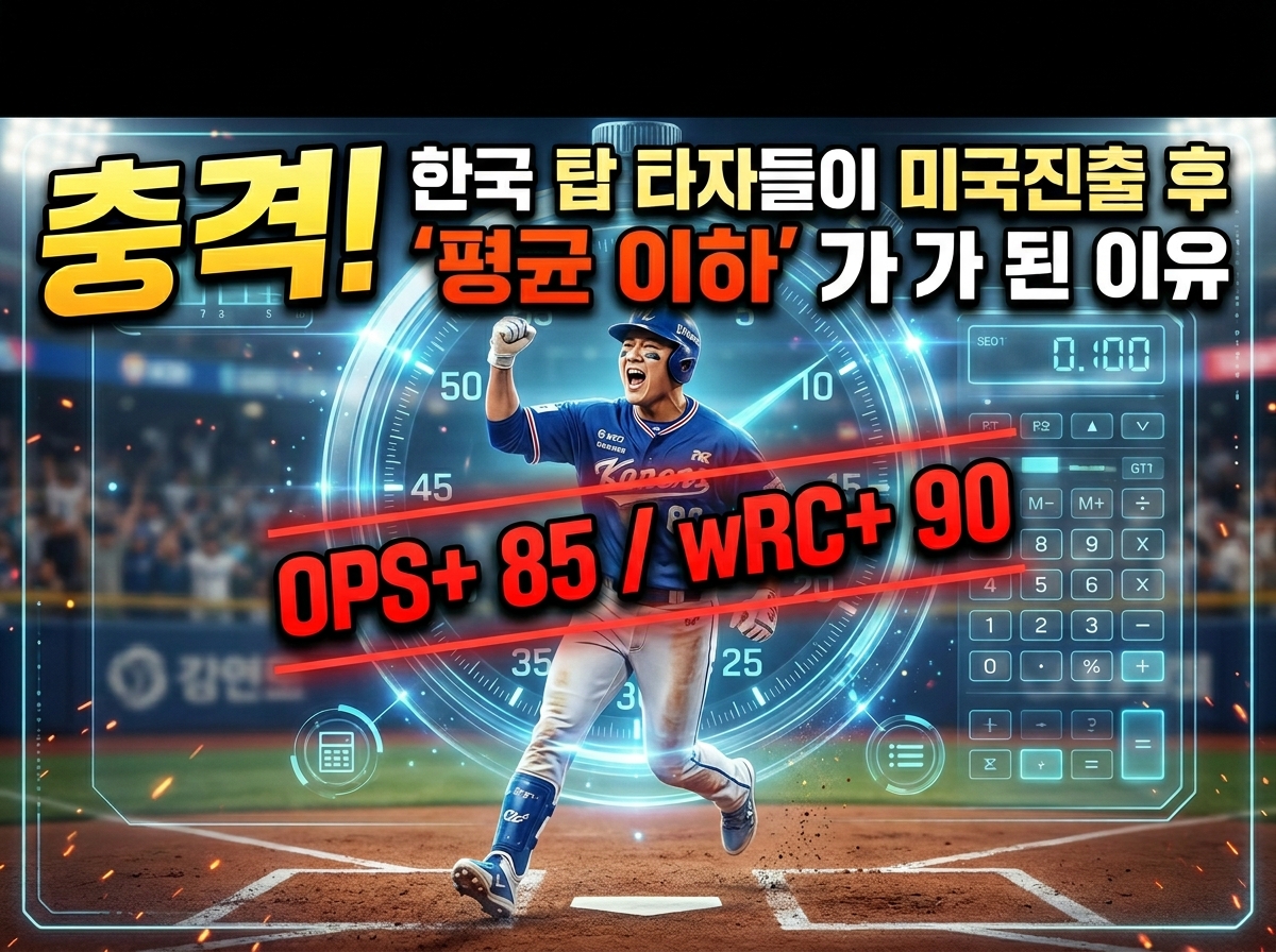 세이버메트릭스 야구 통계 지표 OPS+ 조정 오피에스 wRC+ 조정 득점 생산력 계산법 의미 파크팩터 구장 보정 타자 평가