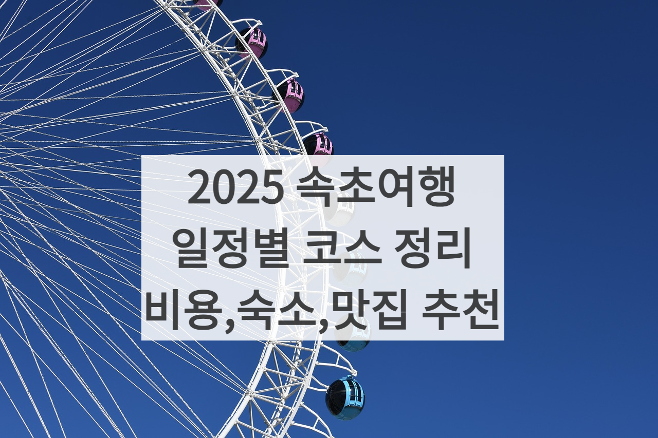 2025년 속초 여행 썸네일 사진