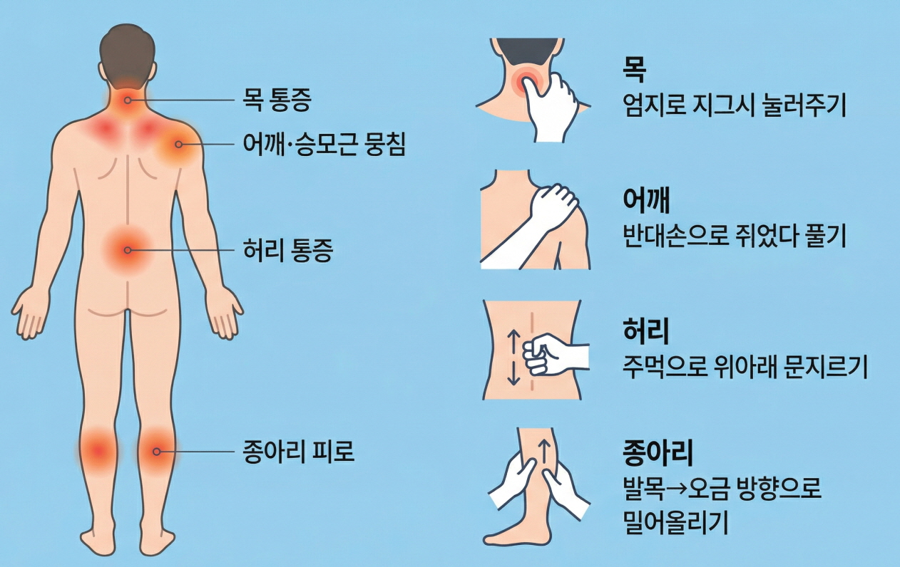 근육통 완화 셀프 마사지