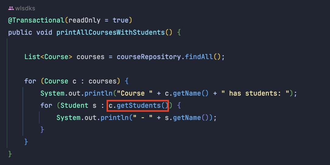 N+1 문제가 발생하는 서비스 코드