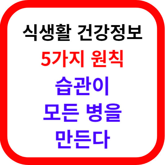 식생활 건강정보 5가지 원칙
