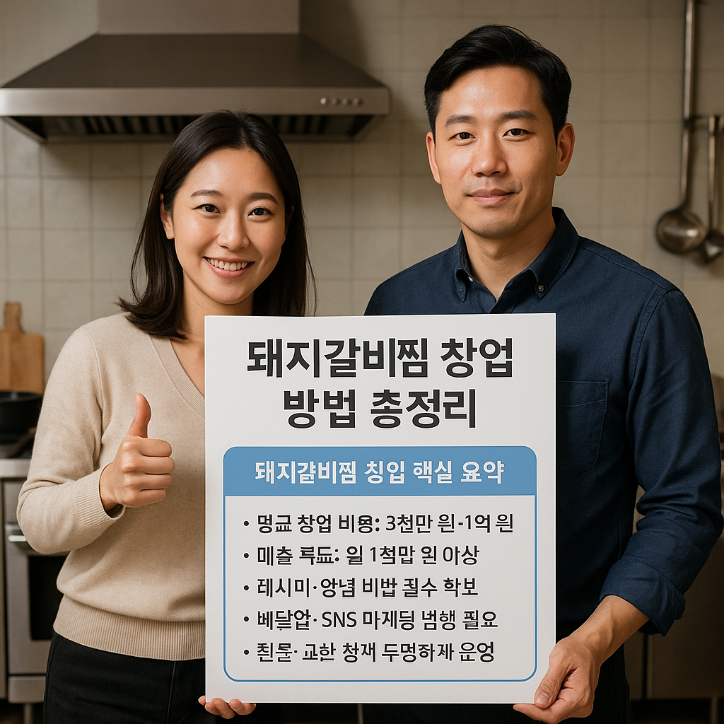돼지갈비찜 창업 방법 총정리