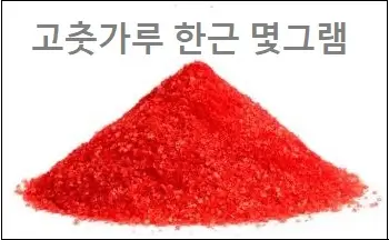 고춧가루 한근 몇그램