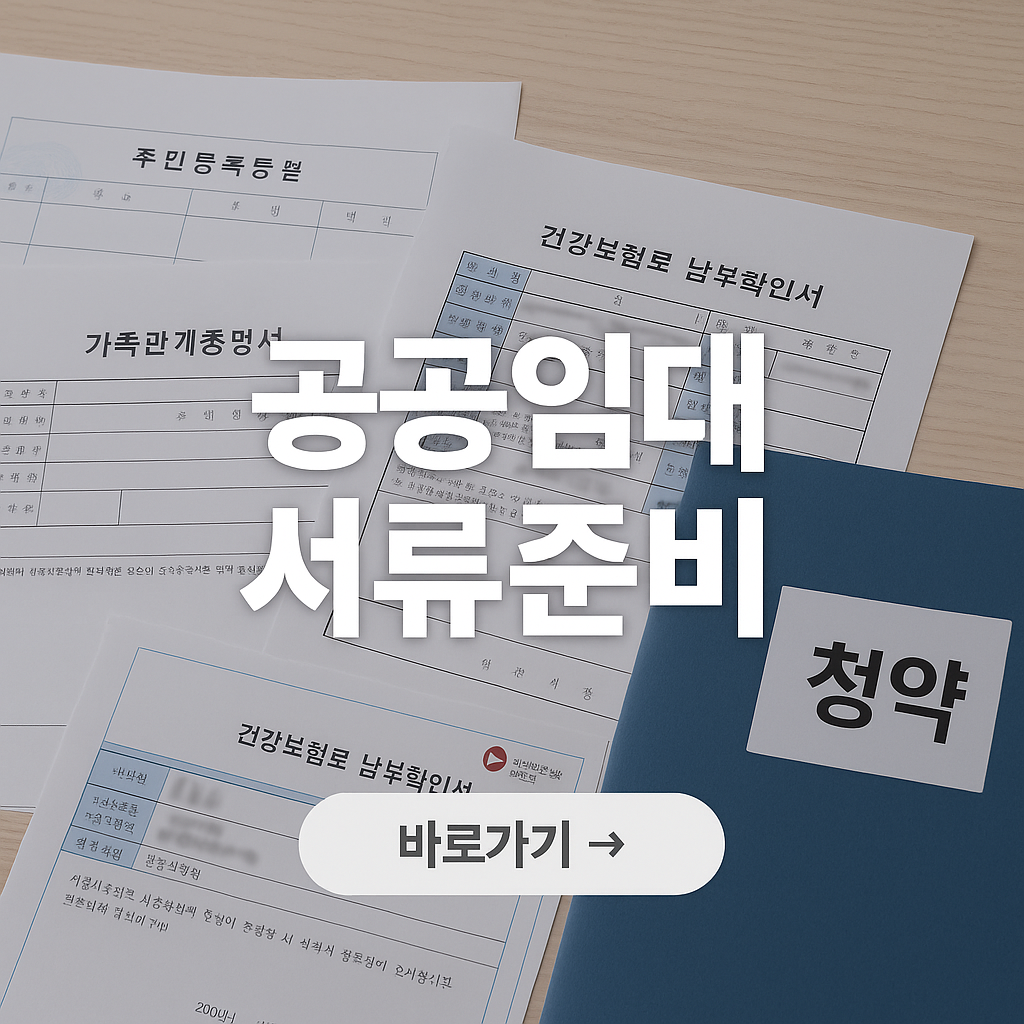 공공임대서류 준비하기