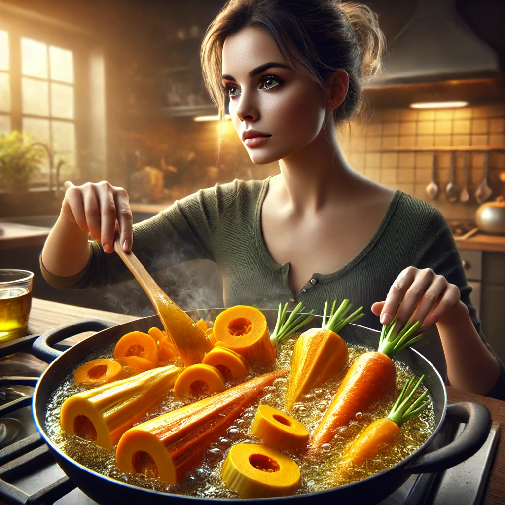 당근-단호박-기름에-조리