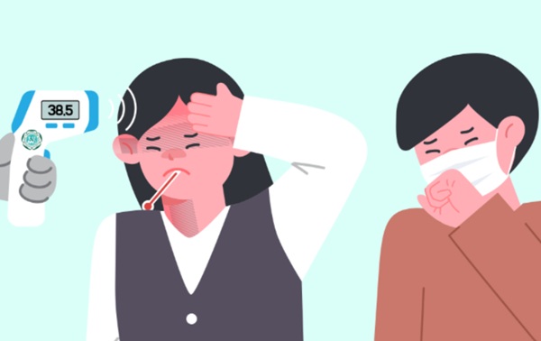 독감에 걸린 사람들 그림