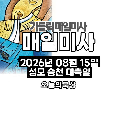 2026년 8월 15일 매일미사 성모 승천 대축일 오늘의 묵상