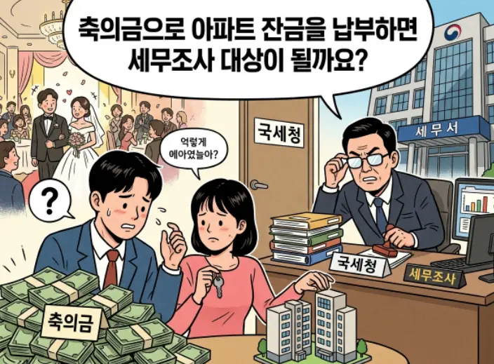 결혼-축의금- 아파트-잔금-치르면-세무조사-대상