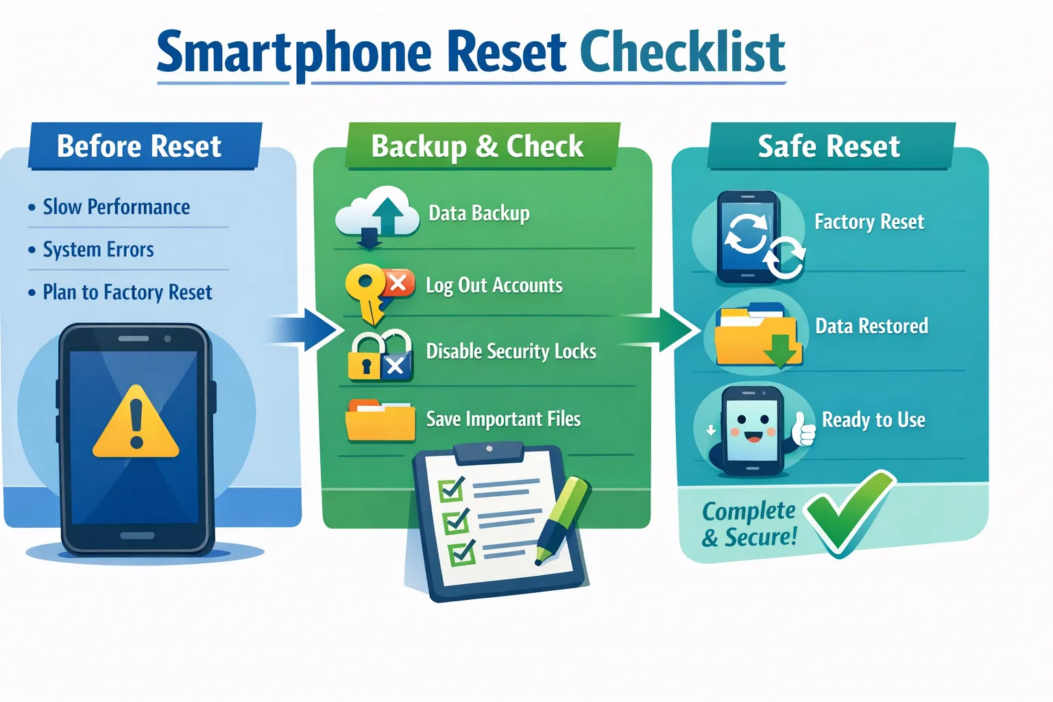 스마트폰 초기화 전 (백업, 계정, 보안설정)