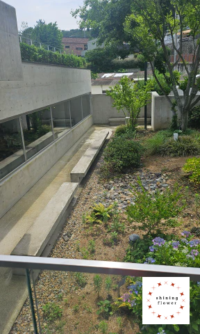 선유도원-건물과 건물 사이 화단