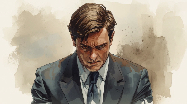 ENTJ는 강한 리더십과 추진력을 바탕으로 목표를 이루는 데서 큰 의미를 찾는 유형입니다. 그러나 자신이 내린 결정으로 인해 누군가가 상처를 받았다고 느끼거나, 기대했던 성과가 나타나지 않을 때 깊은 죄책감을 경험하기도 합니다에 관한 그림입니다.