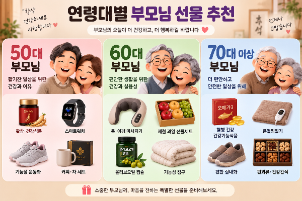 연령대별 부모님 명절선물