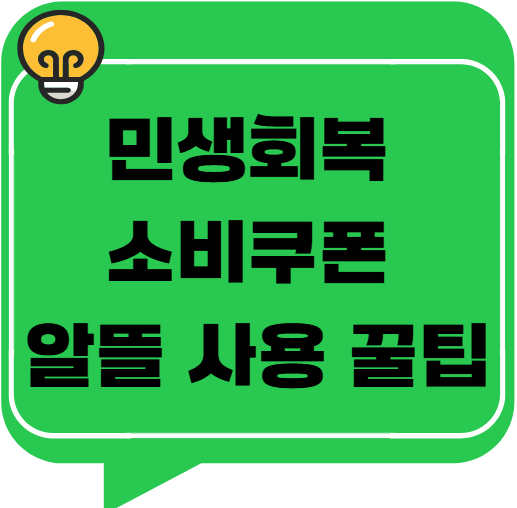 민생회복 소비쿠폰 알뜰 사용 꿀팁