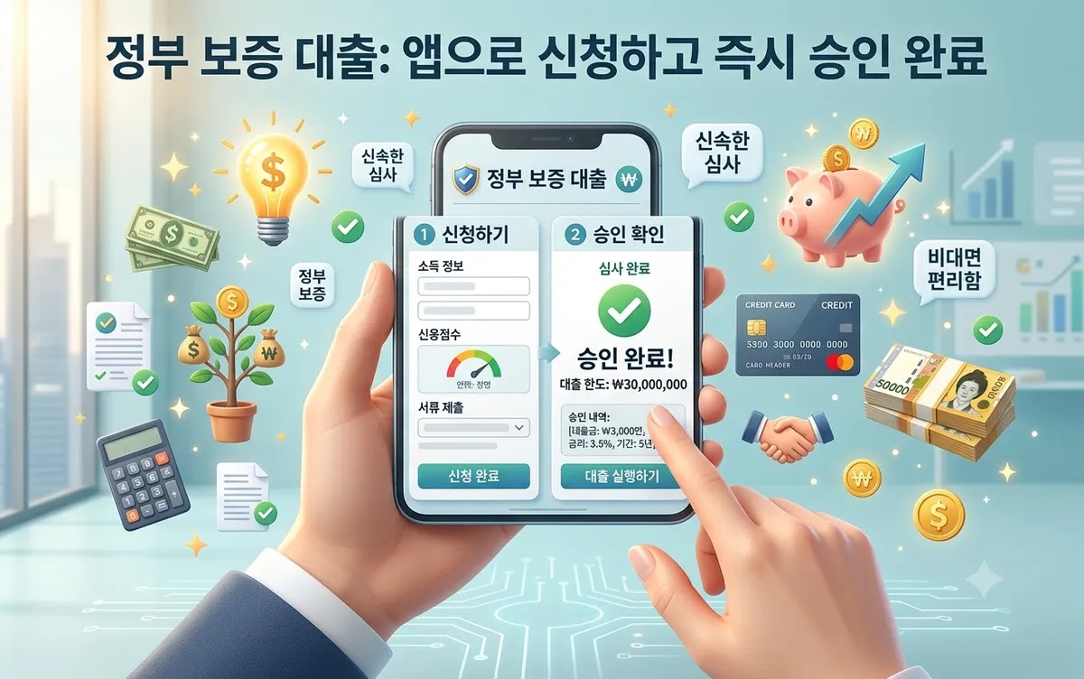 서민금융진흥원 앱을 통한 햇살론15 특례보증 신청 절차