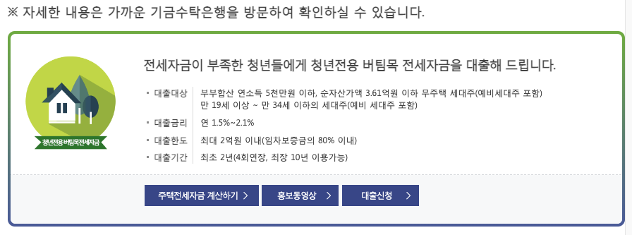 청년전용 버팀목전세자금