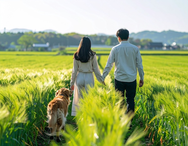 반려견과 함께하는 고창 청보리밭 산책