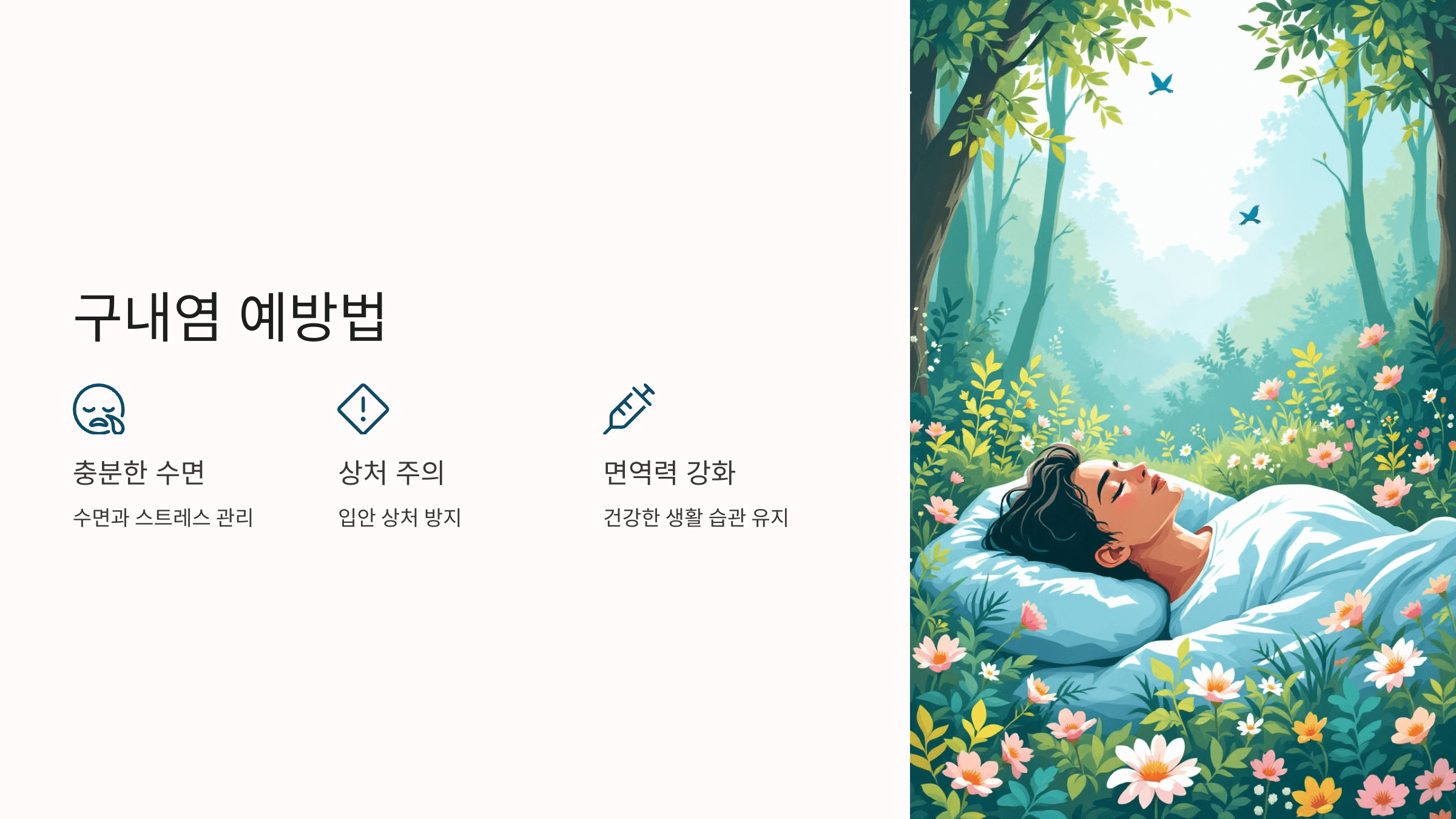 구내염과 관련된 사진입니다.