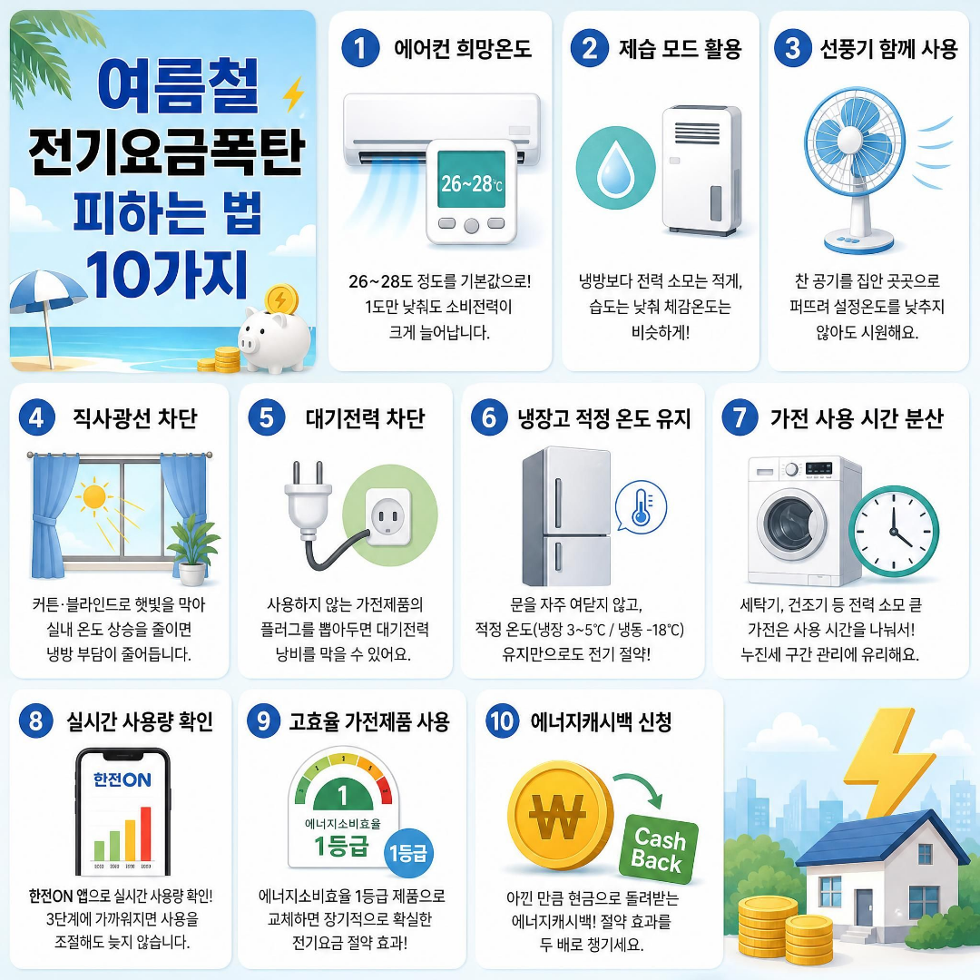 전기요금폭탄 피하는 법 10가지