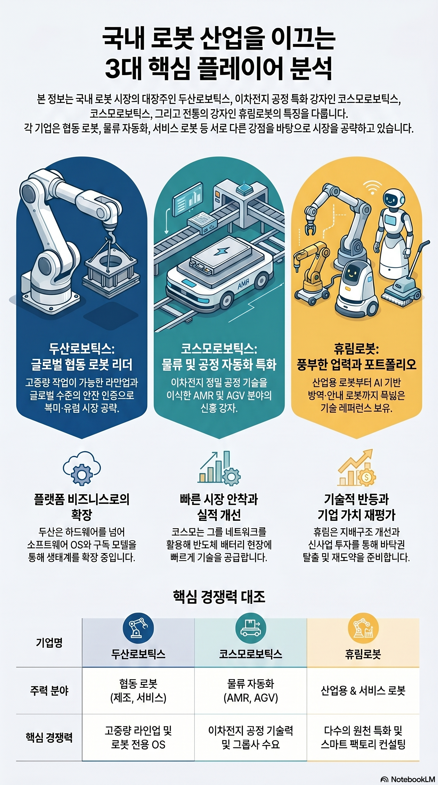 로봇 관련주 두산, 코스모, 휴림