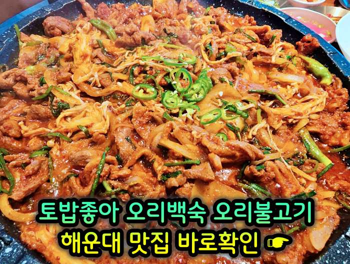 부산 해운대 맛집 무항생제 1등급 오리 백숙
