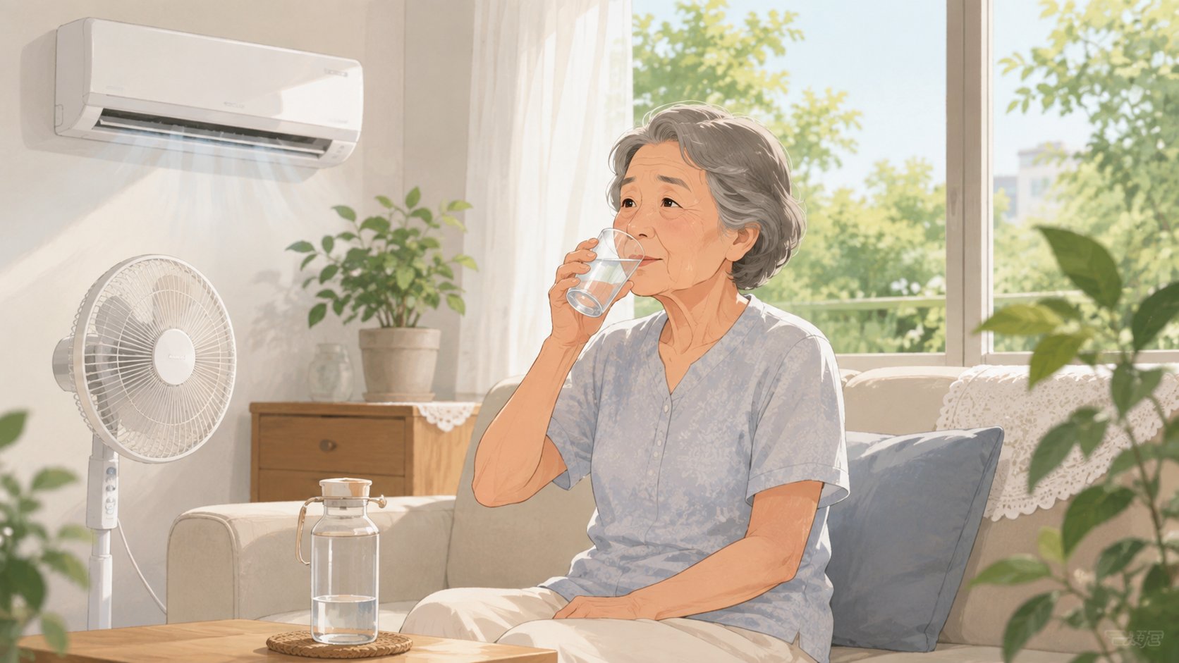 폭염_물마시기_냉방_