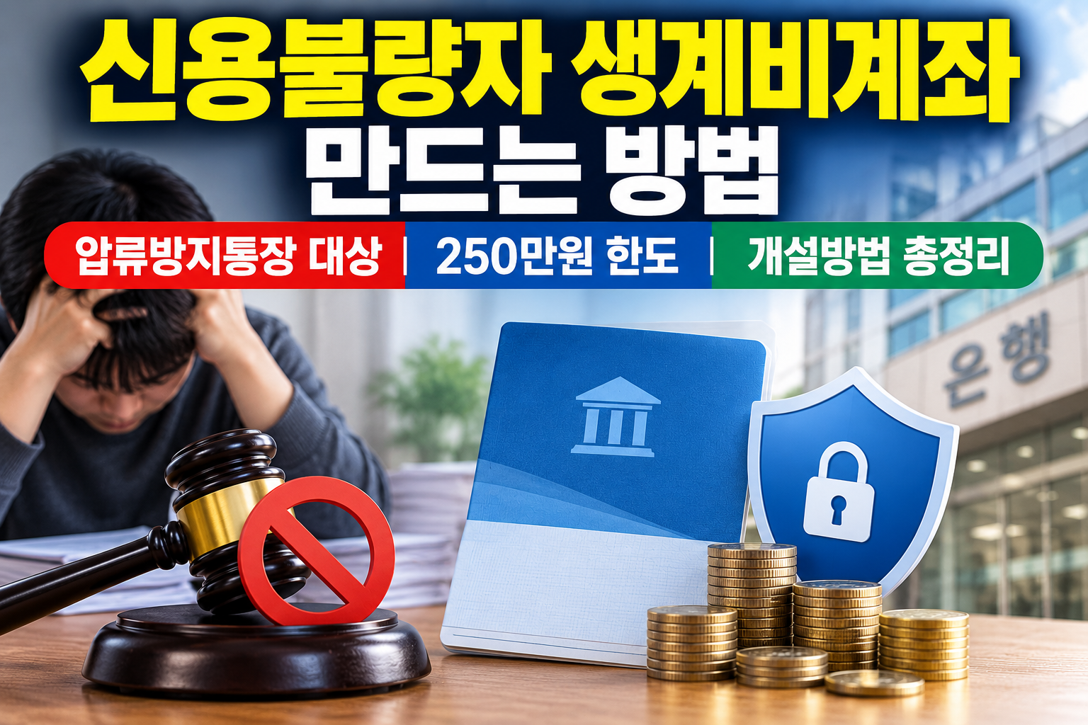 신용불량자 생계비계좌 만드는 방법|압류방지통장 대상·250만원 한도·개설방법 총정리 관련 사진