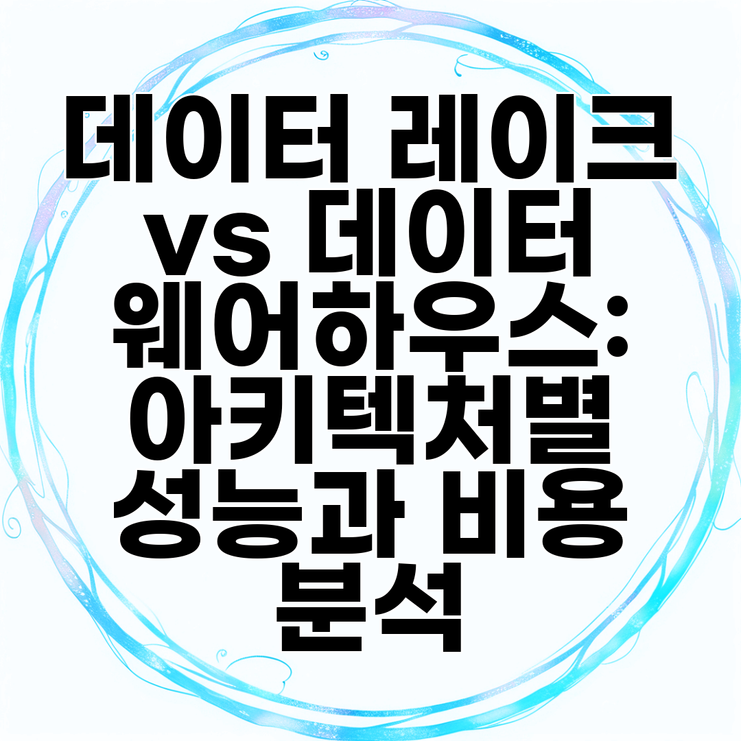 데이터 레이크 vs 데이터 웨어하우스 아키텍처별 성능과 비용 분석