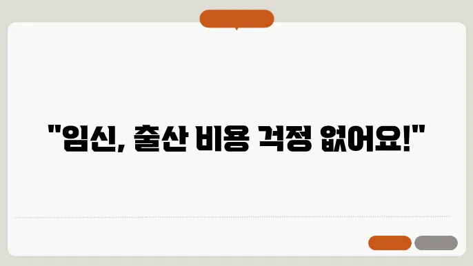 임신 출산 비용 지원 관련 효과 이미지