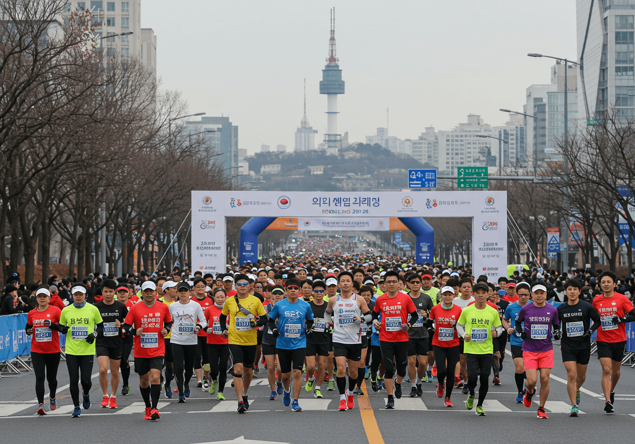 하프마라톤 구간 지도 이미지