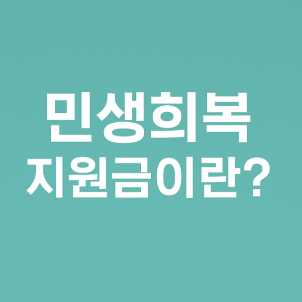 민생안정-지원금이란