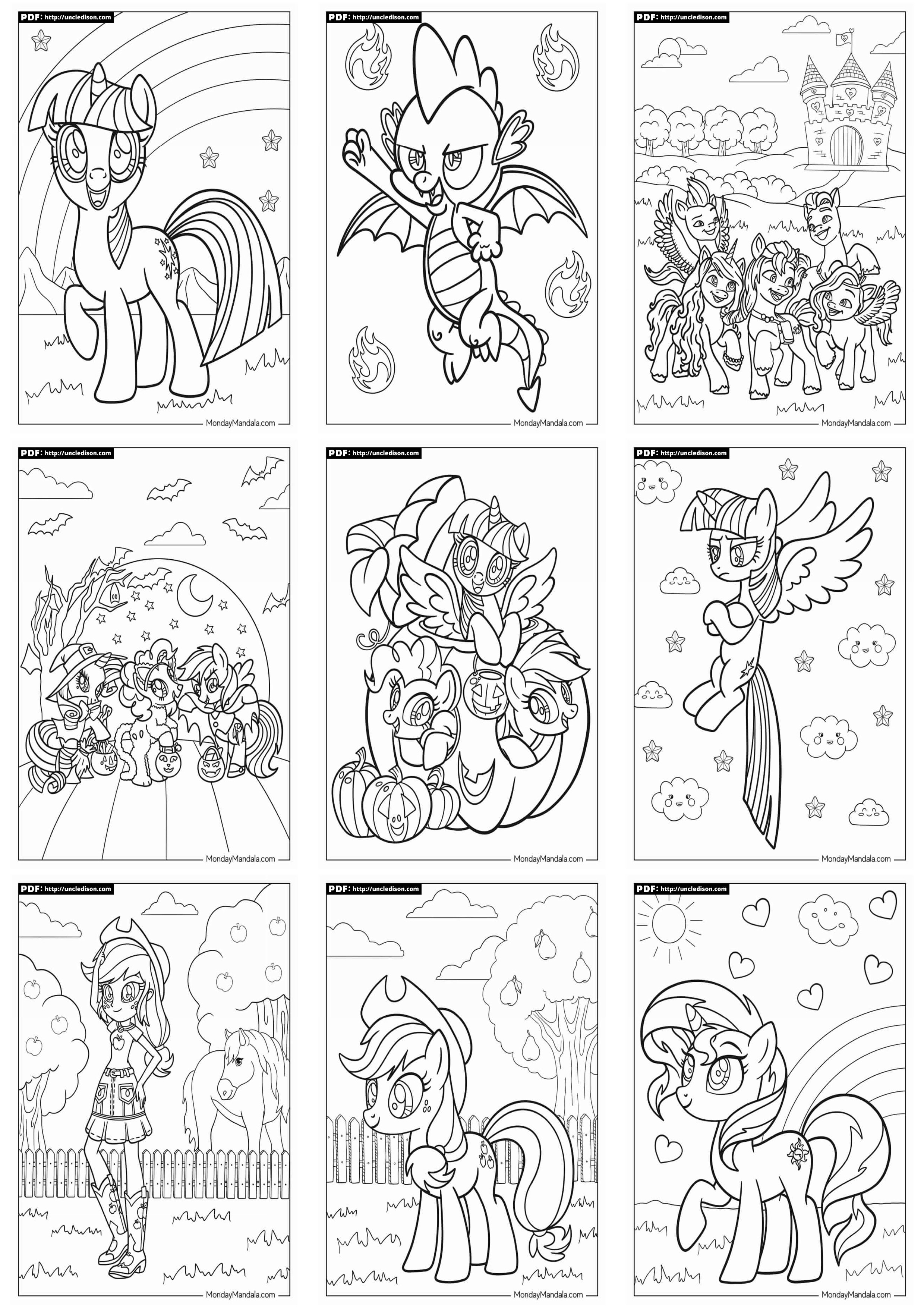 마이리틀포니 색칠공부 무료도안 My little pony coloring page