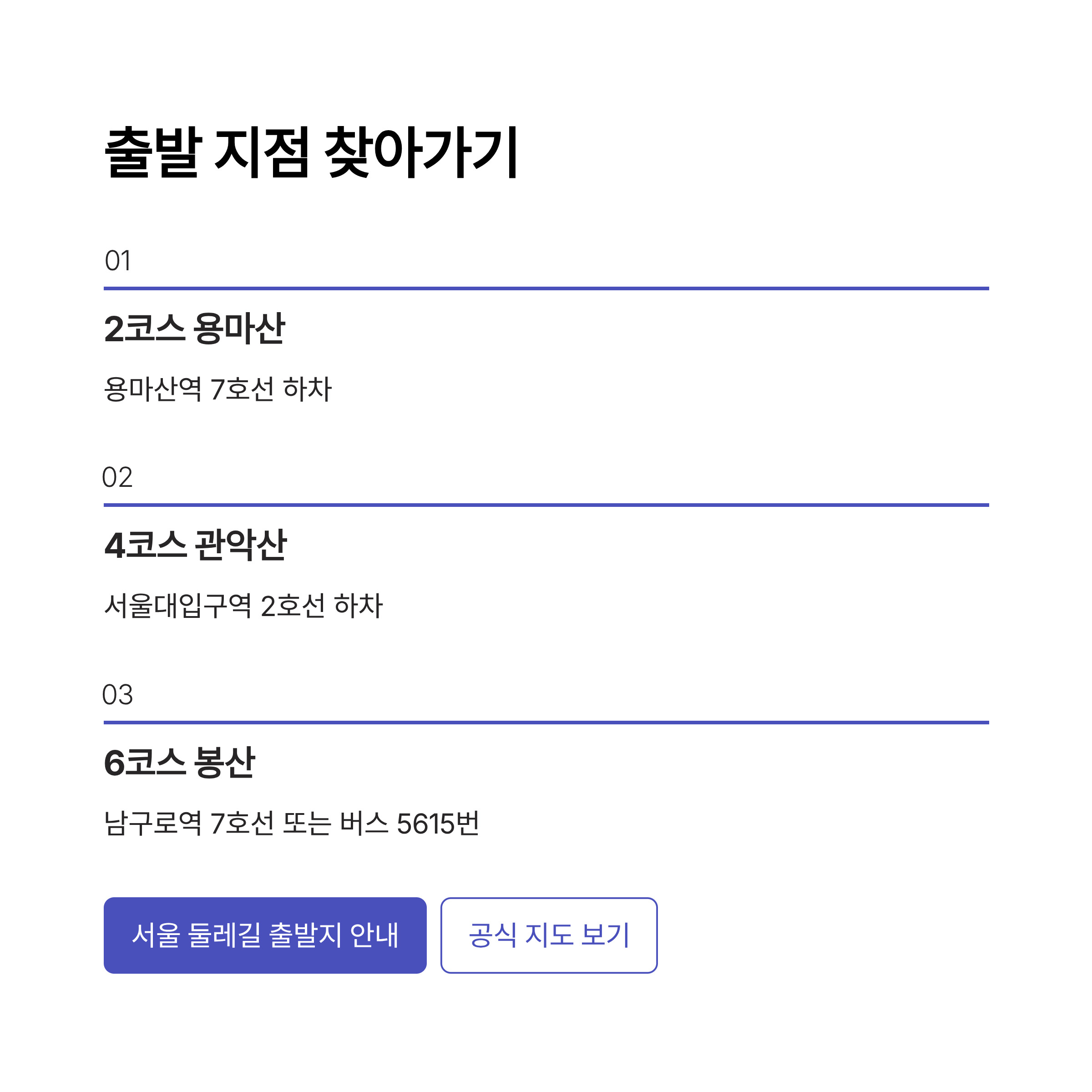 서울 둘레길 이야기