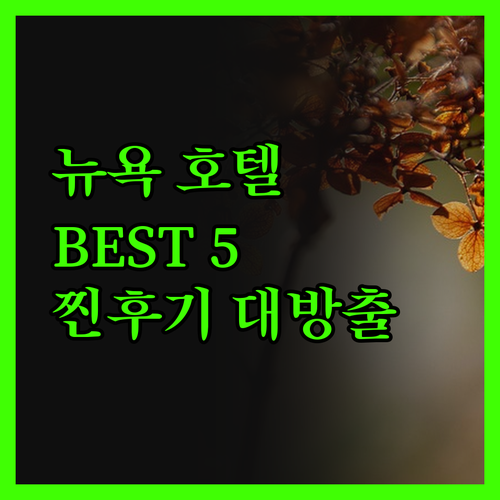 뉴욕 호텔 진실 후기 BEST 5 가
