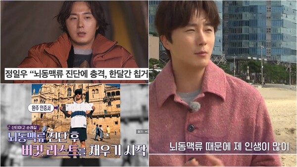 정일우 뇌동맥류 고백