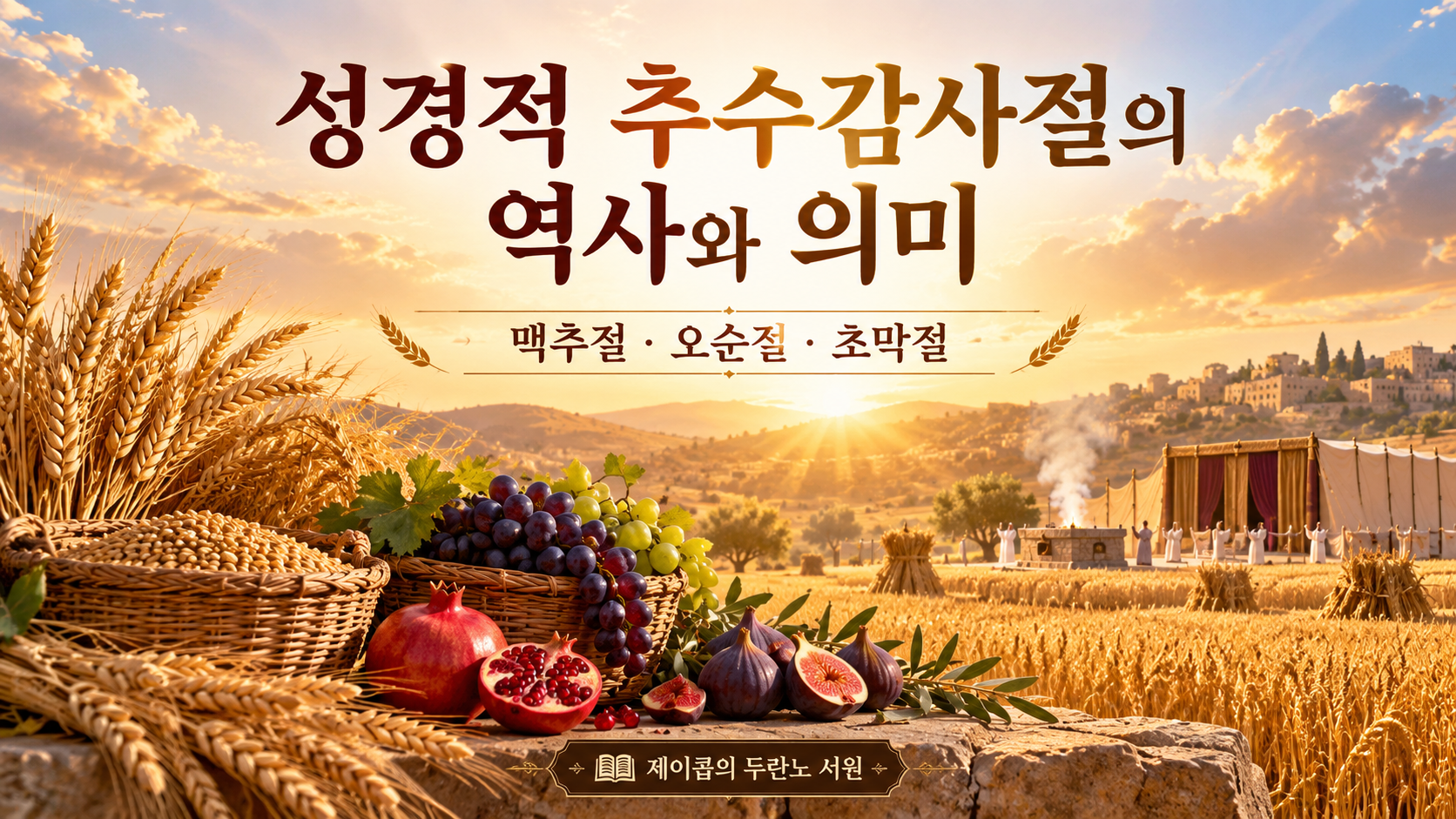 성경적 추수감사절의 역사와 의미: 맥추절&middot;오순절&middot;초막절에서 배우는 감사