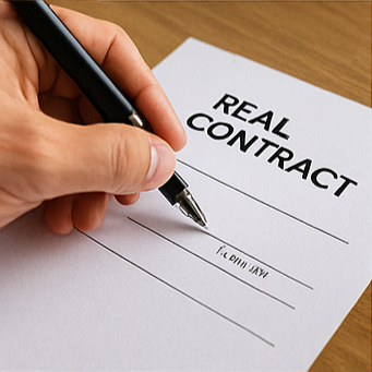 서명 중인 부동산 계약서&amp;#44; 주택 모양 열쇠고리&amp;#44; 노란 서류봉투에 넣은 계약서