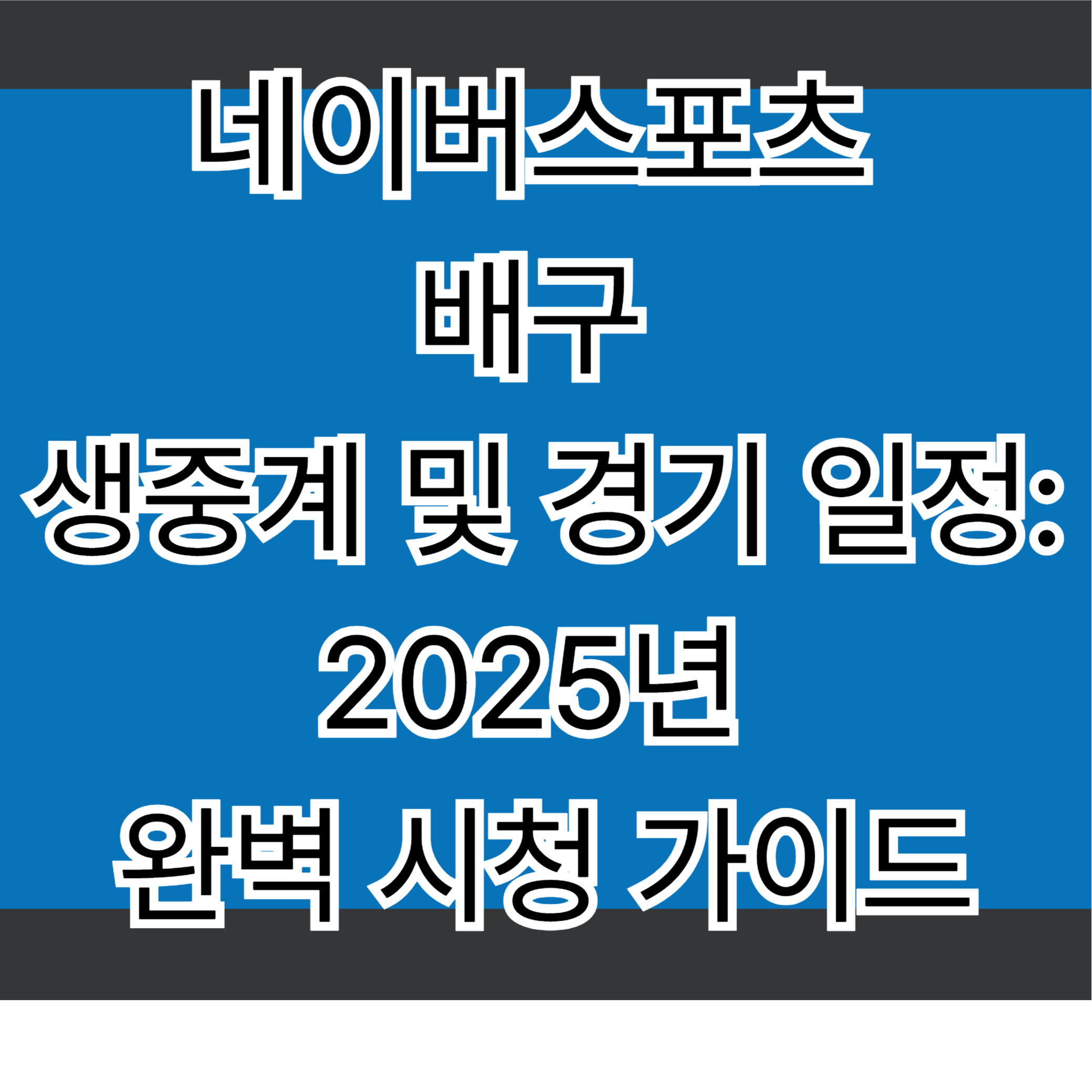 네이버스포츠 배구 생중계 및 경기 일정: 2025년 완벽 시청 가이드
