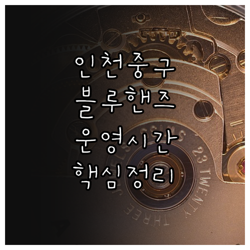 인천 중구 블루핸즈 지점별 특징과 운..