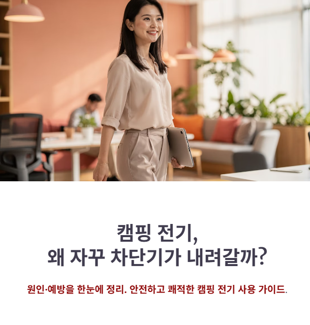 캠핑장 전기 차단되는 이유? 릴선 규격 및 안전 사용법