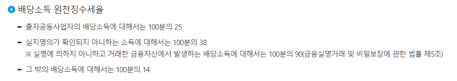 배당소득 세율