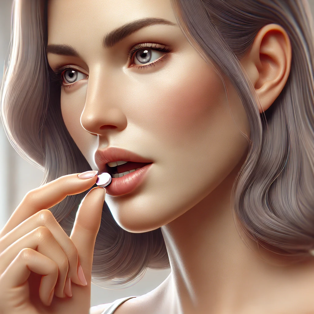 약을 복용하는 여성