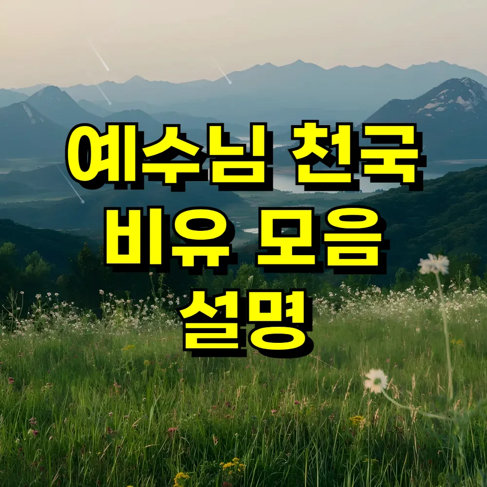 예수님 천국 비유 모음 설명