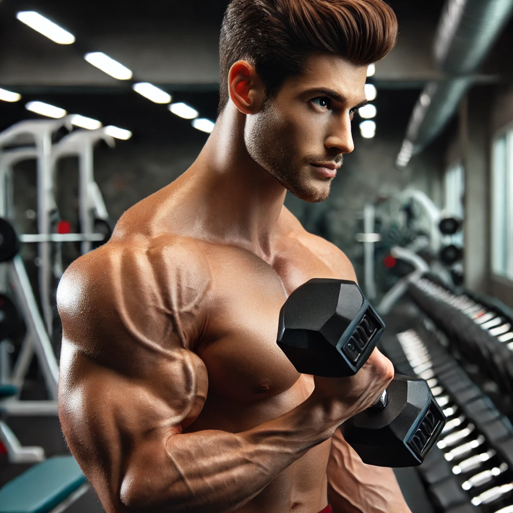 운동을 하고 있는 남자