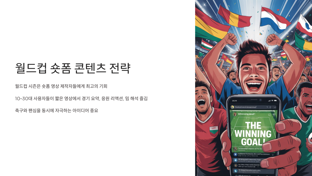 월드컵 숏폼 콘텐츠 전략