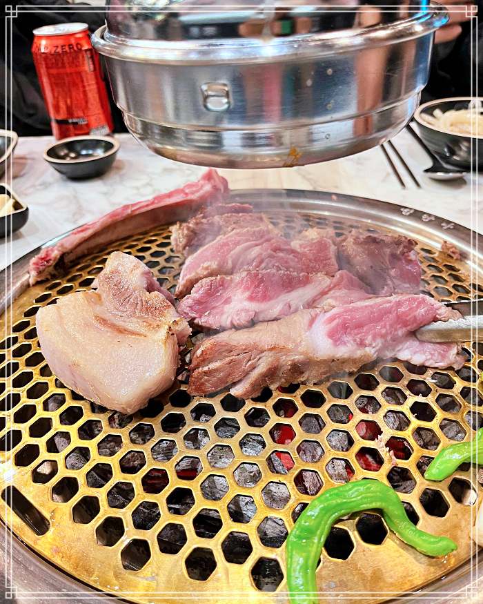 인천 송도 맛집 소고기 꽃등심, 새우살, 양념 갈비살