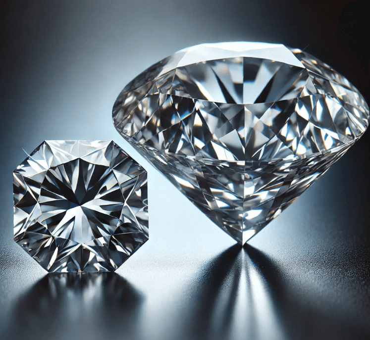 천연다이아와 랩다이아 이미지