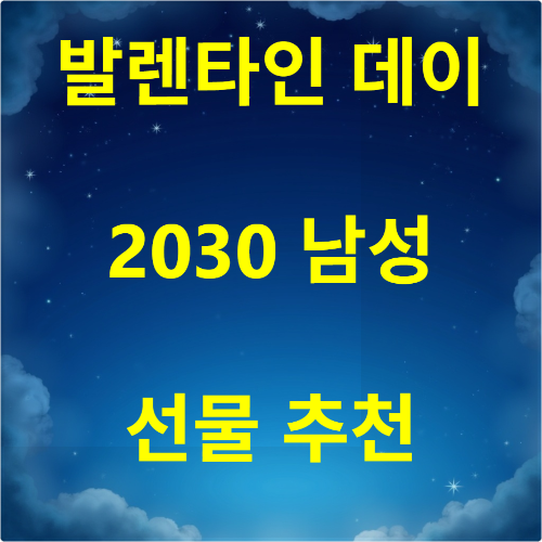 발렌타인 데이 2030 남성 선물 추천